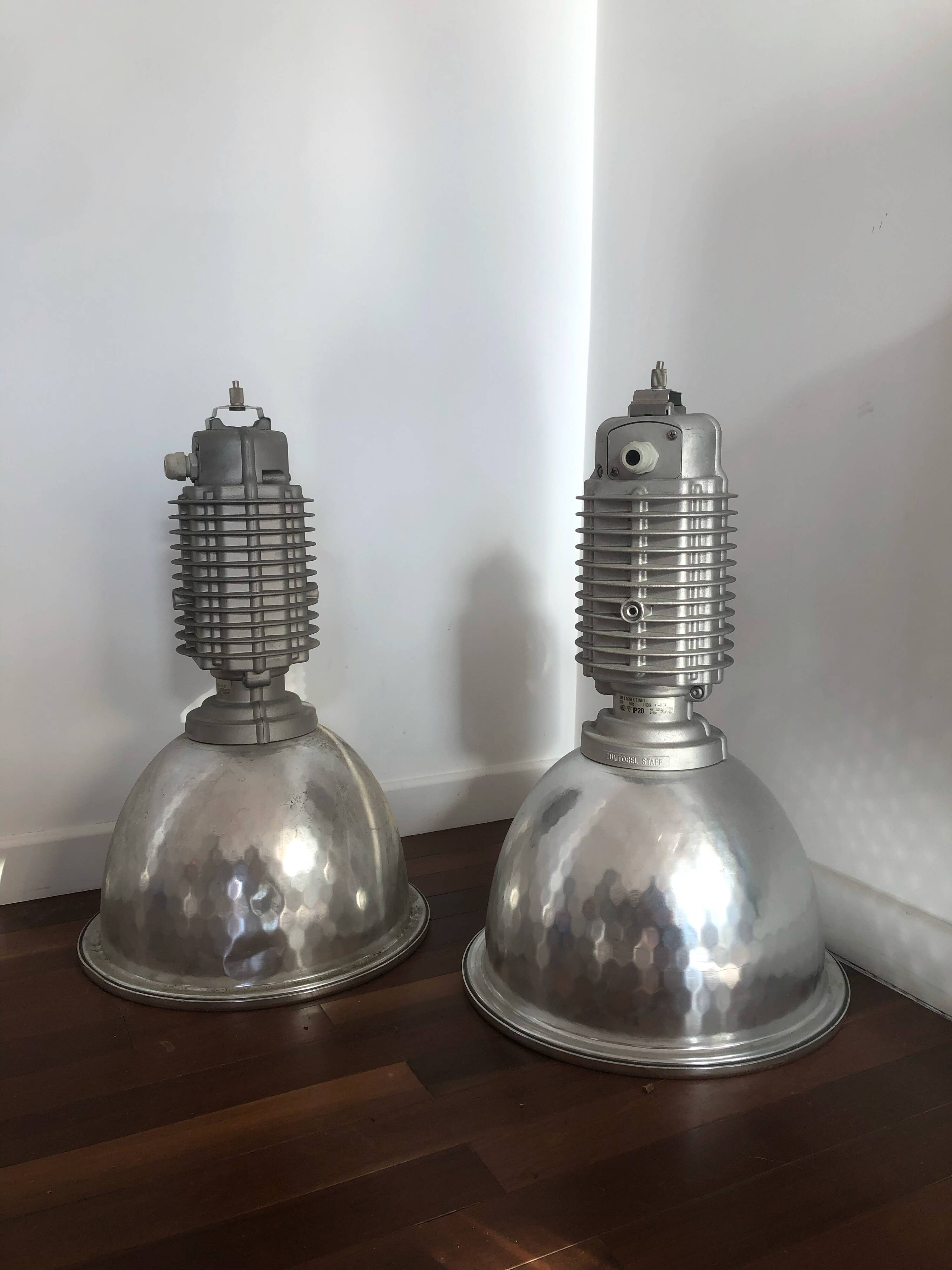 Large Zumtobel Copa D-1 pendant lights // Charles Keller 1990 // Set of 2