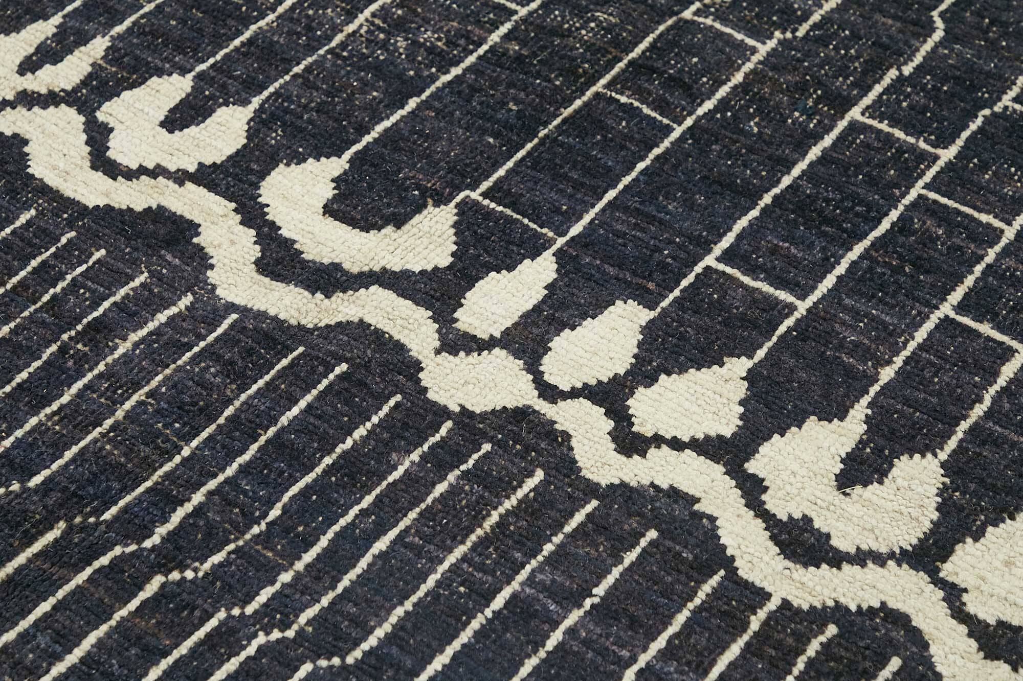 Handmade Tribal Decorative 209 cm x 300 cm Blue Wool Carpet