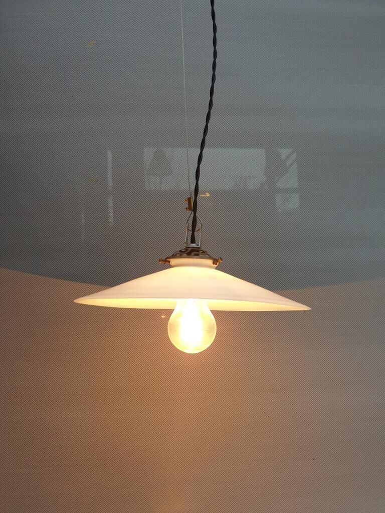 Opaline hanging lamp, 1900s