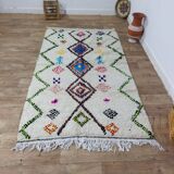 Handmade wool Berber rug 242 X 138 CM