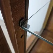 French Art Decò display cabinet from the 1940s in walnut