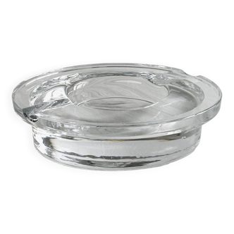 Very thick crystal ashtray, Retro futuristic.