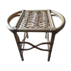 Table basse rotin vintage