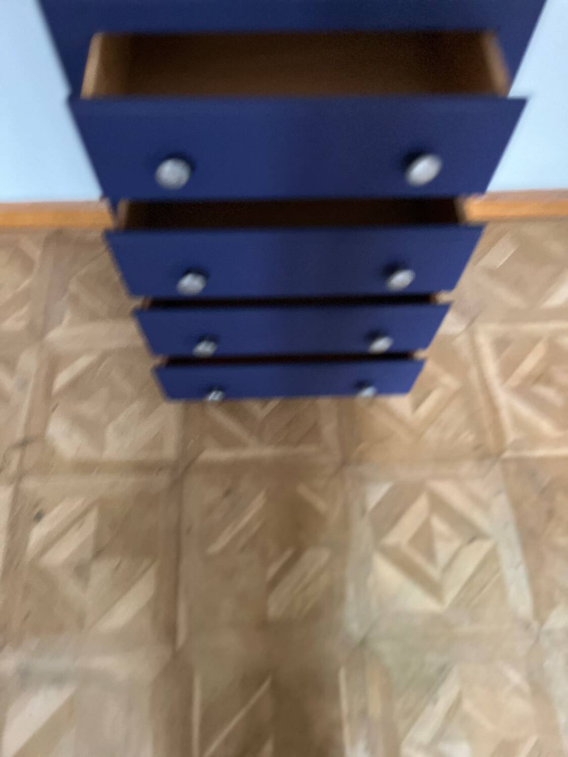 Commode art déco bleue orient