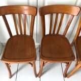 4 chaises bistrot années 50 type Baumann