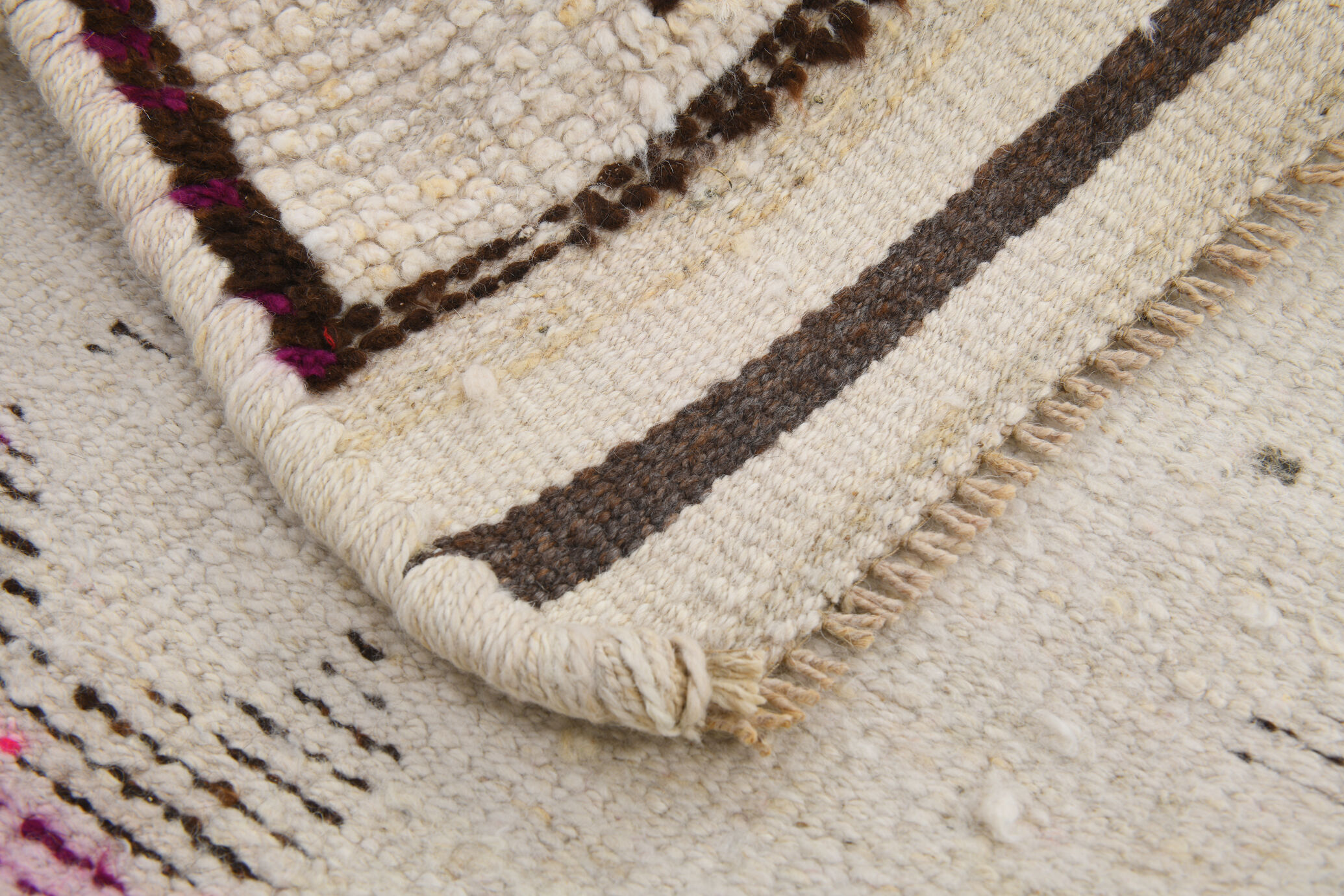 Tapis coureur beige & marron