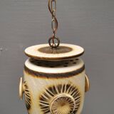 Large and beautiful hanging lamp in ceramic. Danish from the 70s, in super nice condition.