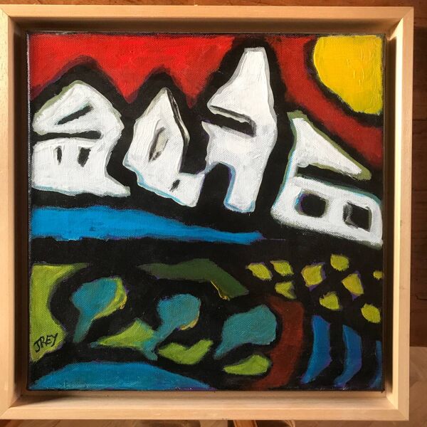 Acrylique sur toile de jacqueline rey ( 1963).paysage