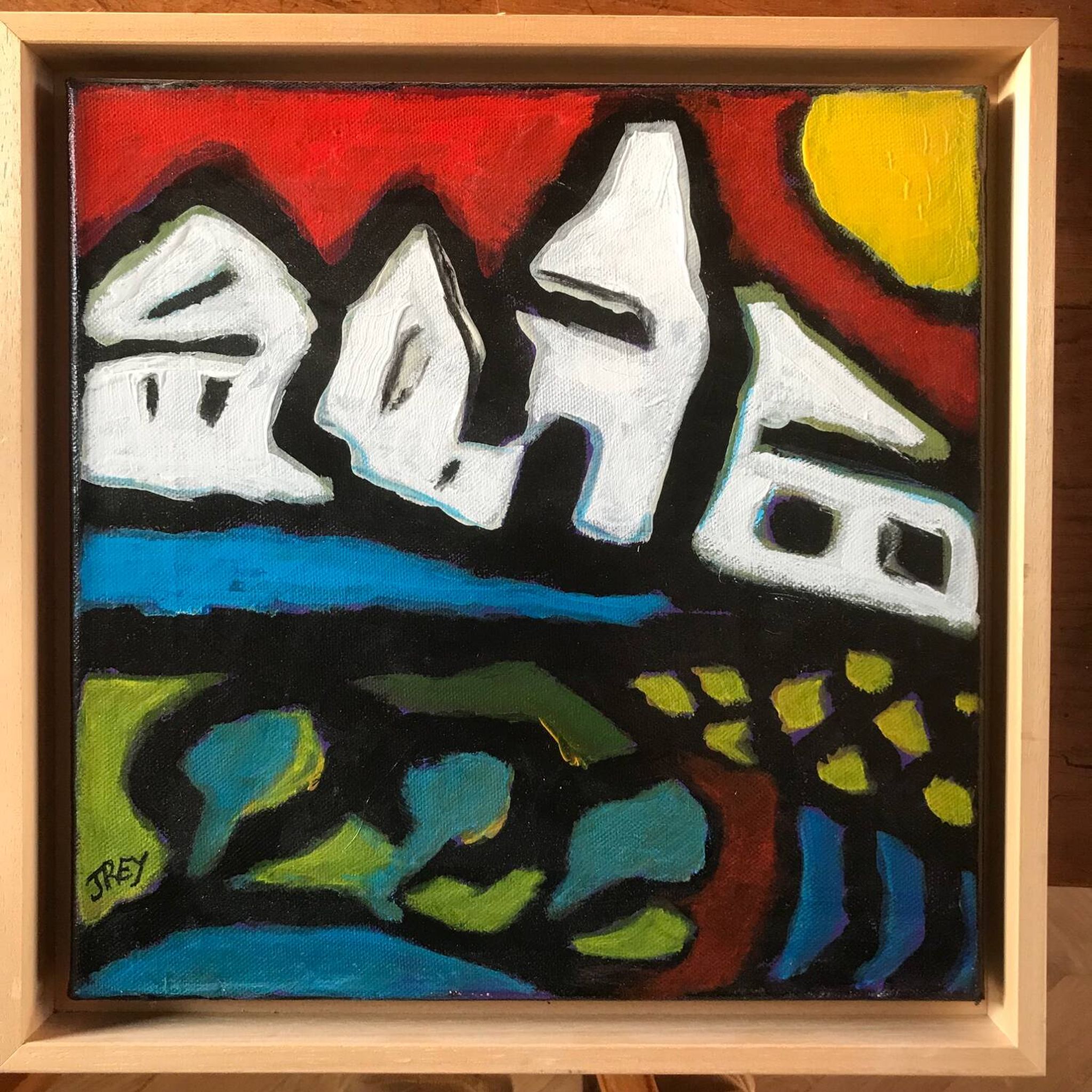 Acrylic on canvas by jacqueline rey (1963). landscape