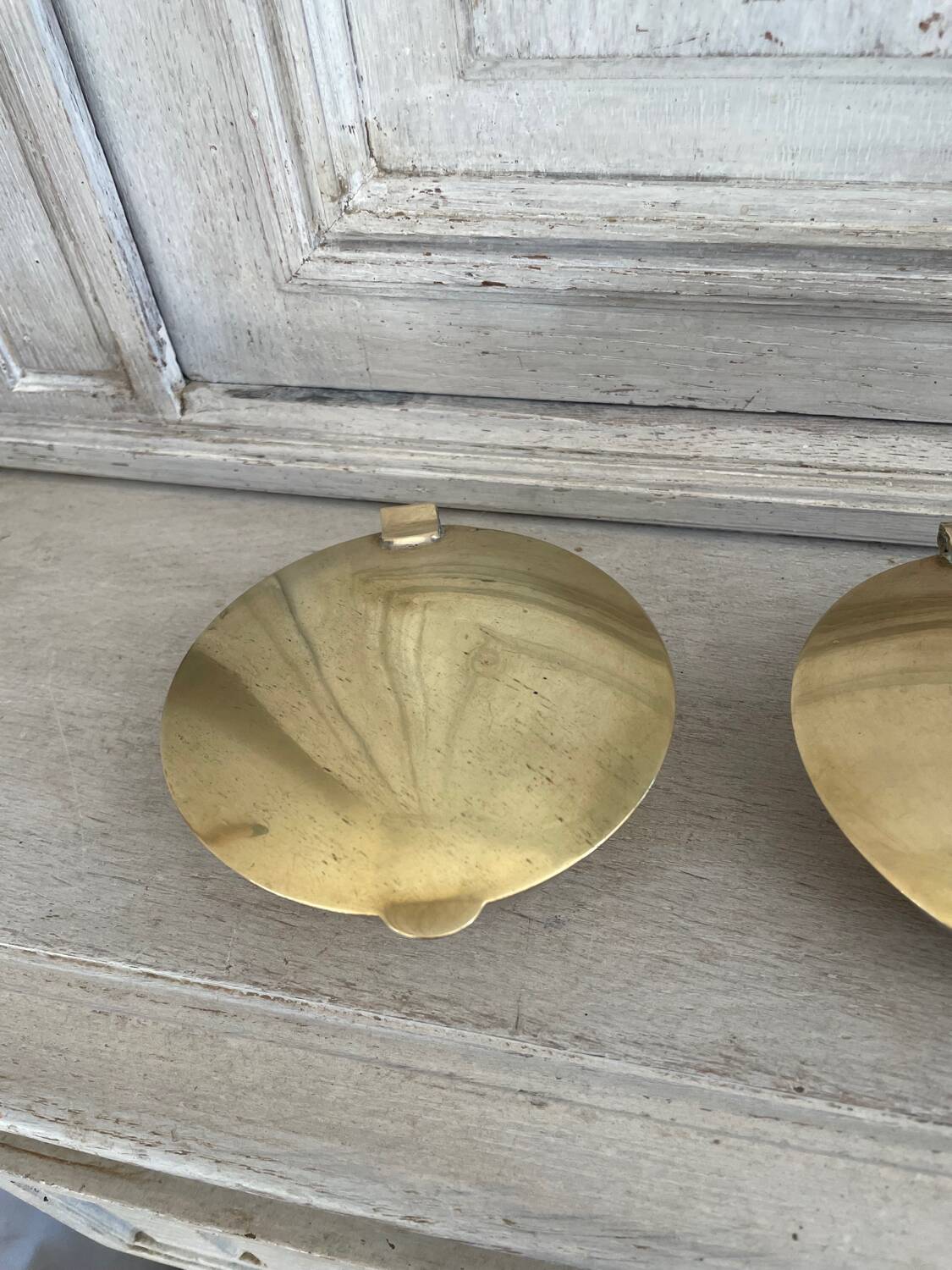 Pair of Scandinavian brass candlesticks