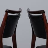 Set of 6 dining chairs in rosewood 1960s