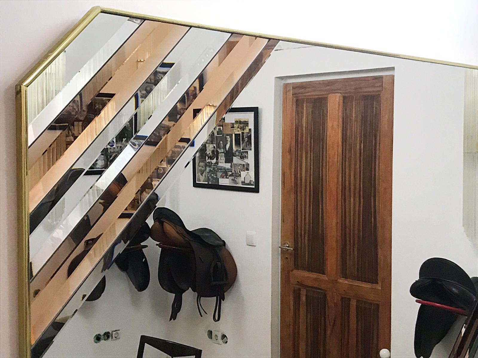 Mirror Italian two-tone exceptional 1970 200x100cm