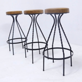 Footswith e.g. wrought iron feet and 60s vinyl seating