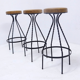 Footswith e.g. wrought iron feet and 60s vinyl seating