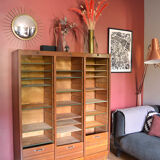 Notary triple curtain cabinet