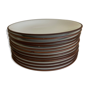 Set de 12 assiettes plates - terre