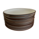 set of 12 flat plates in glazed earthenware Siena by KMK Scandinavia 1965