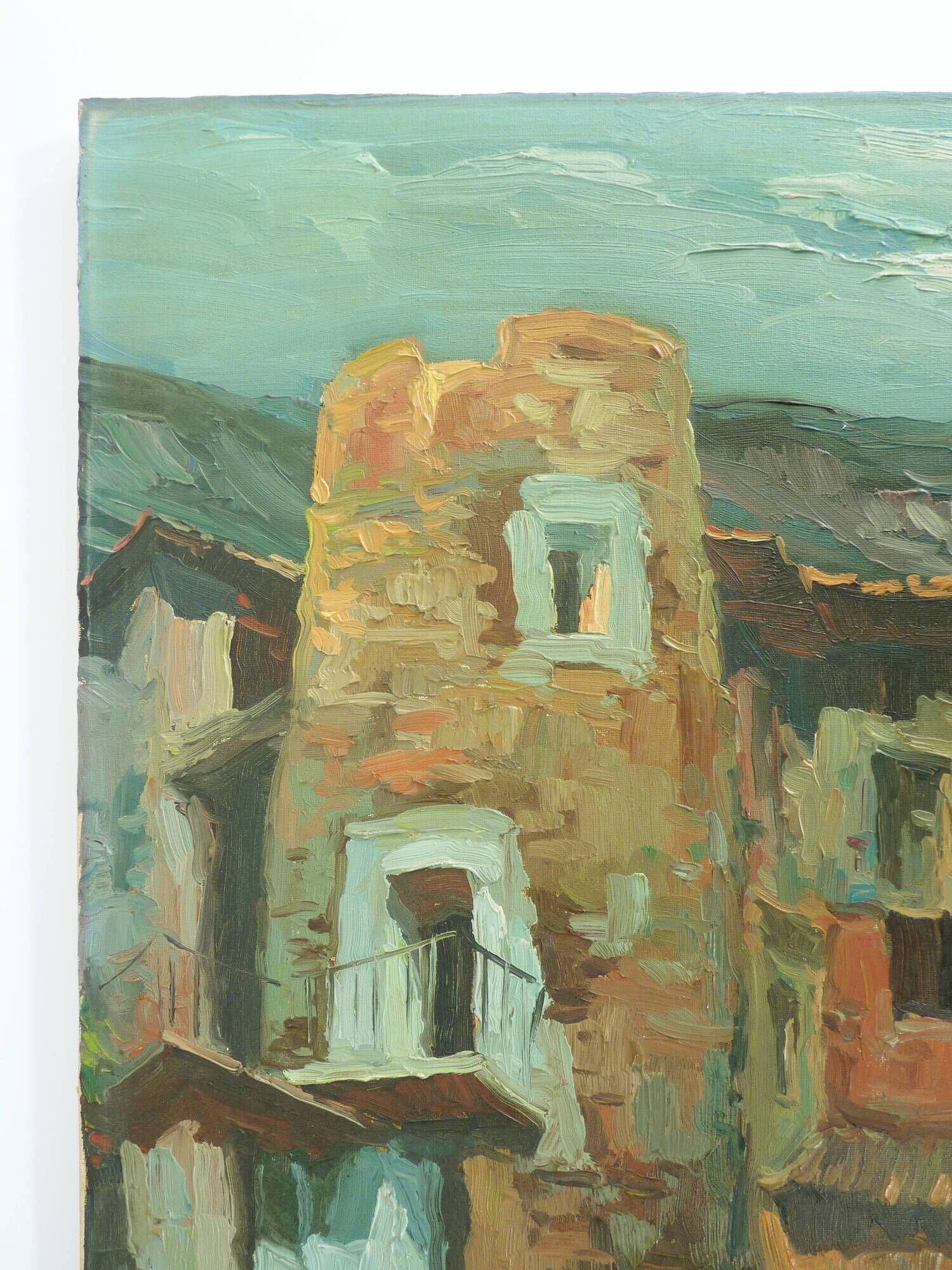 Ancient oil on canvas by S.Ribera. Spanish painting. 81X60 cm. Year 60 70