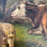 The herd. oil on canvas xixth j Paris