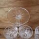 Set of 6 Arlequin red wine glasses in Reims crystal glass 1950