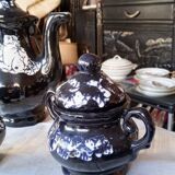 Complete Vallauris Ceramic Coffee Service, 1960s. Signed.