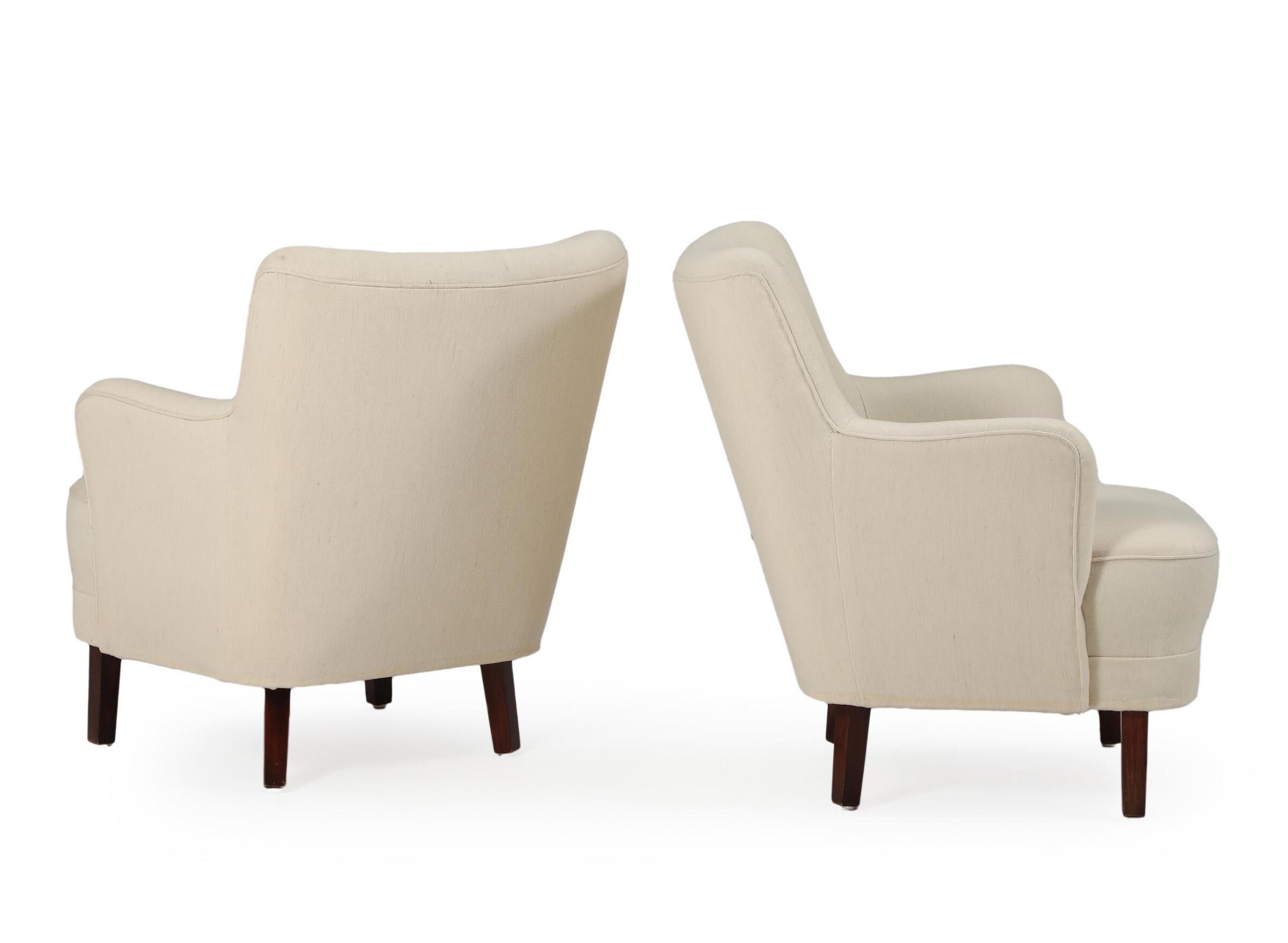 Pair of danish lounge chairs