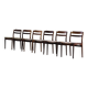6 vintage rosewood dining chairs, Denmark, Thorsø Stole og Møbelfabrik