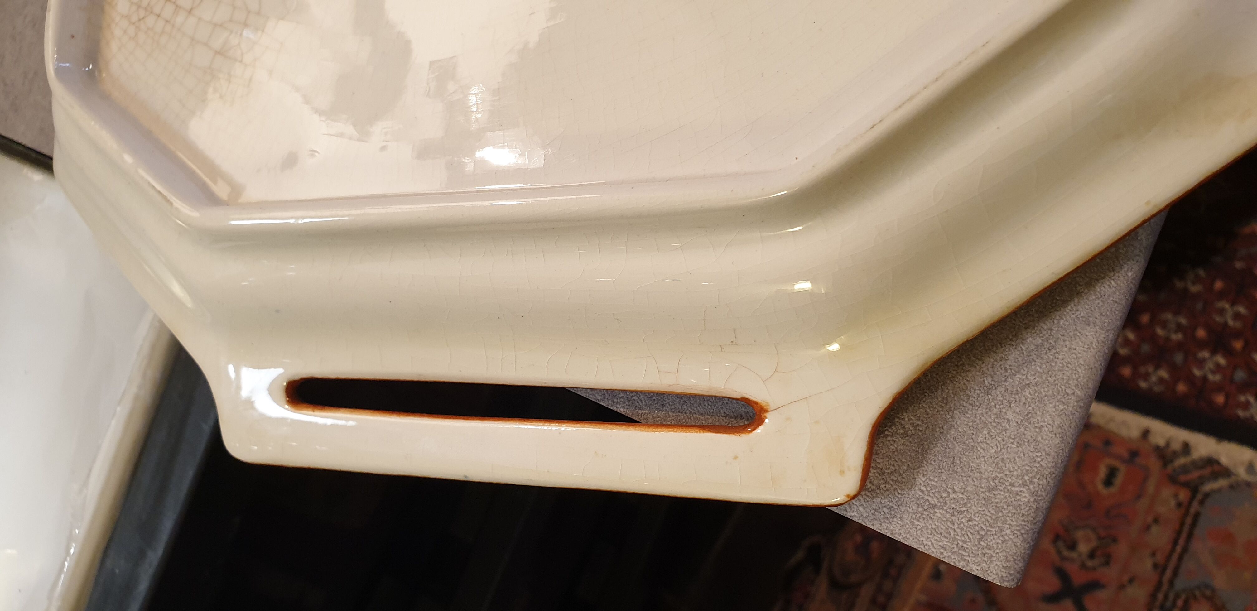 Gien earthen earthenware dish peony model