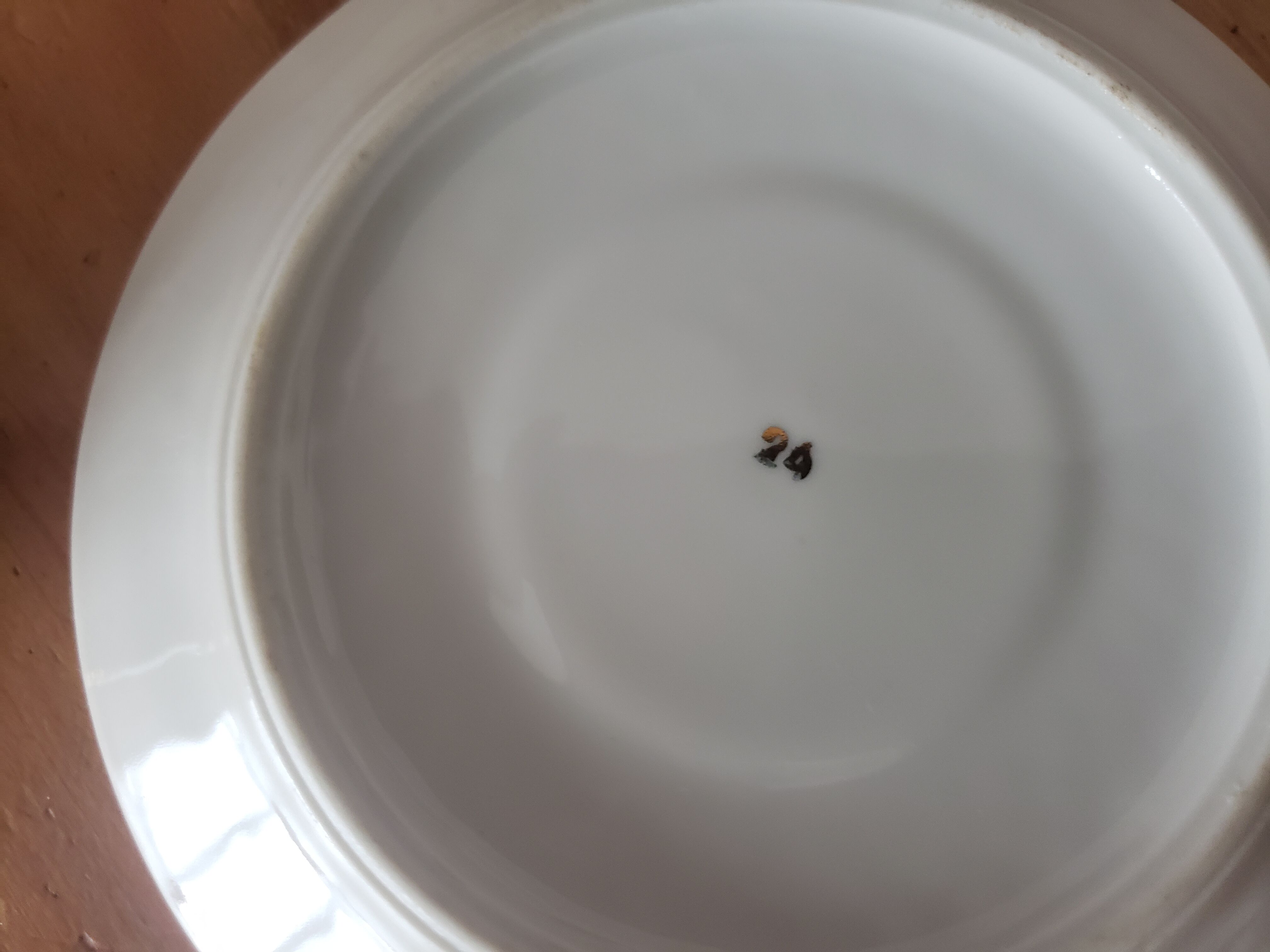 6 CNP mocha cups gilded with fine 24 carat gold