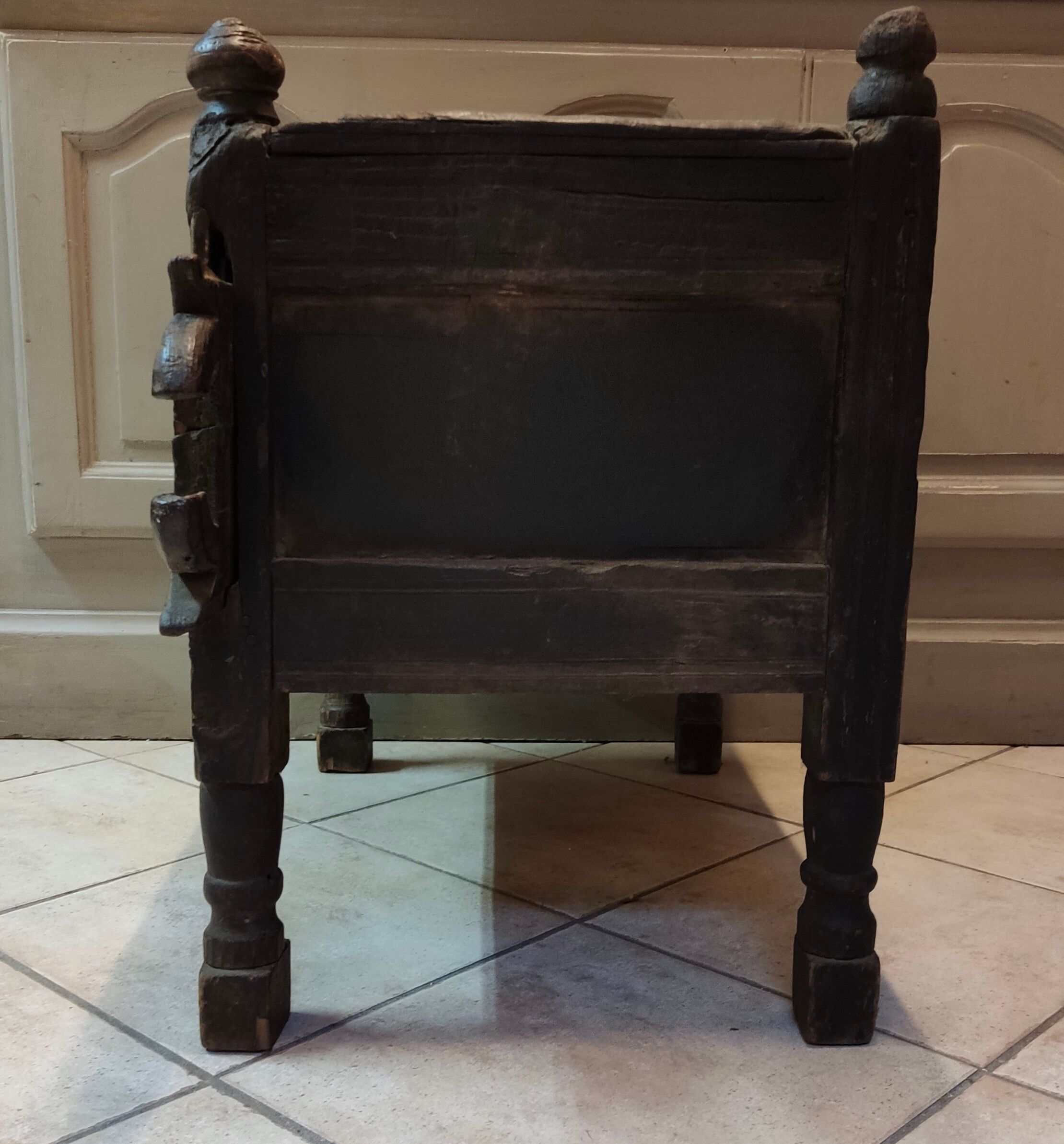 Small Afghan 19th Authentic Wedding Chest