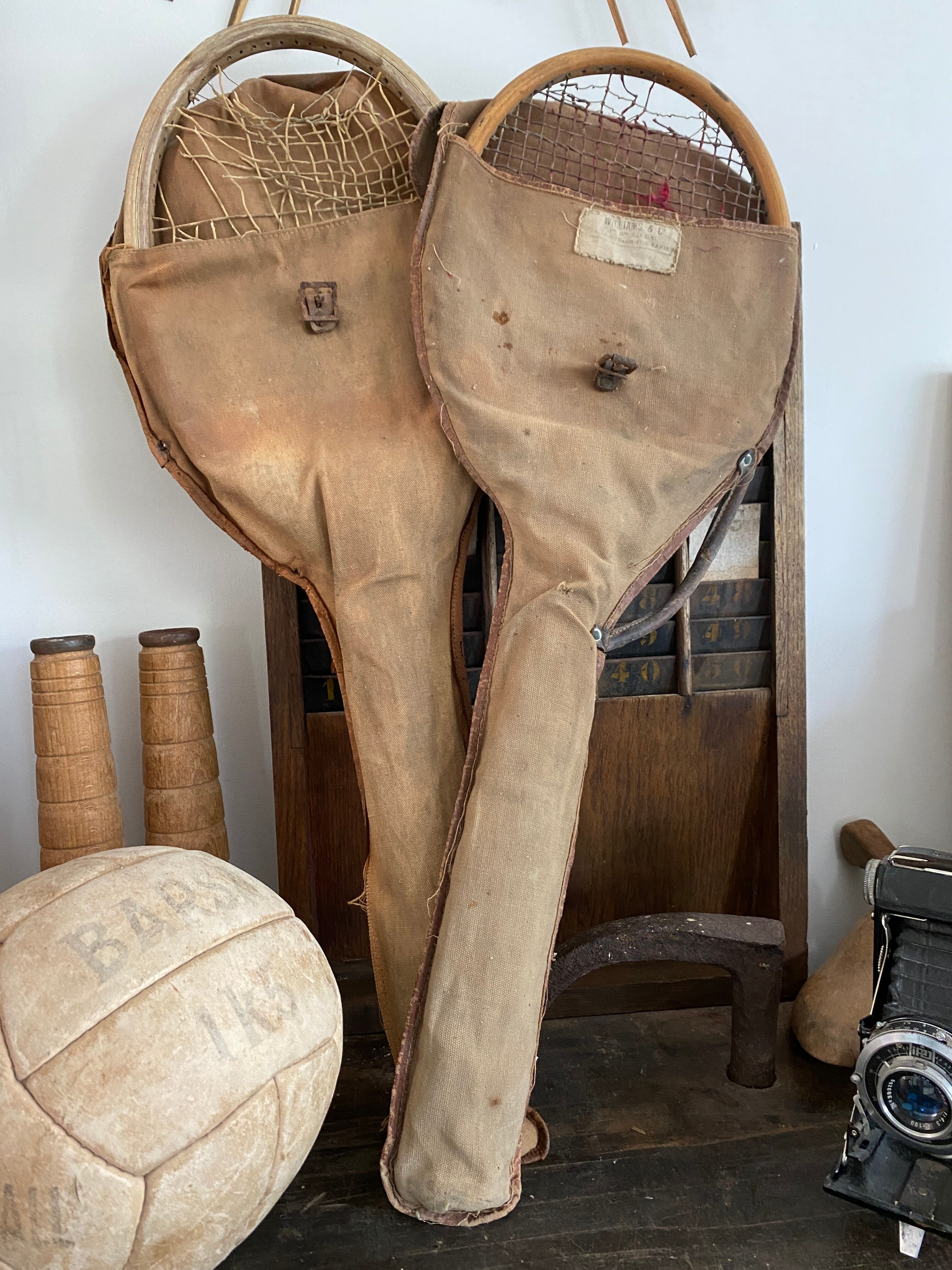 Pair of vintage tennis rackets