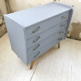 Commode vintage bleue