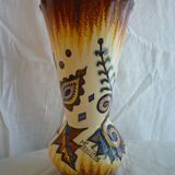 Quimper ceramic vase signed "Fouillen"