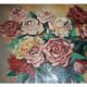 Gouty 'bouquet of roses' oil on canvas table