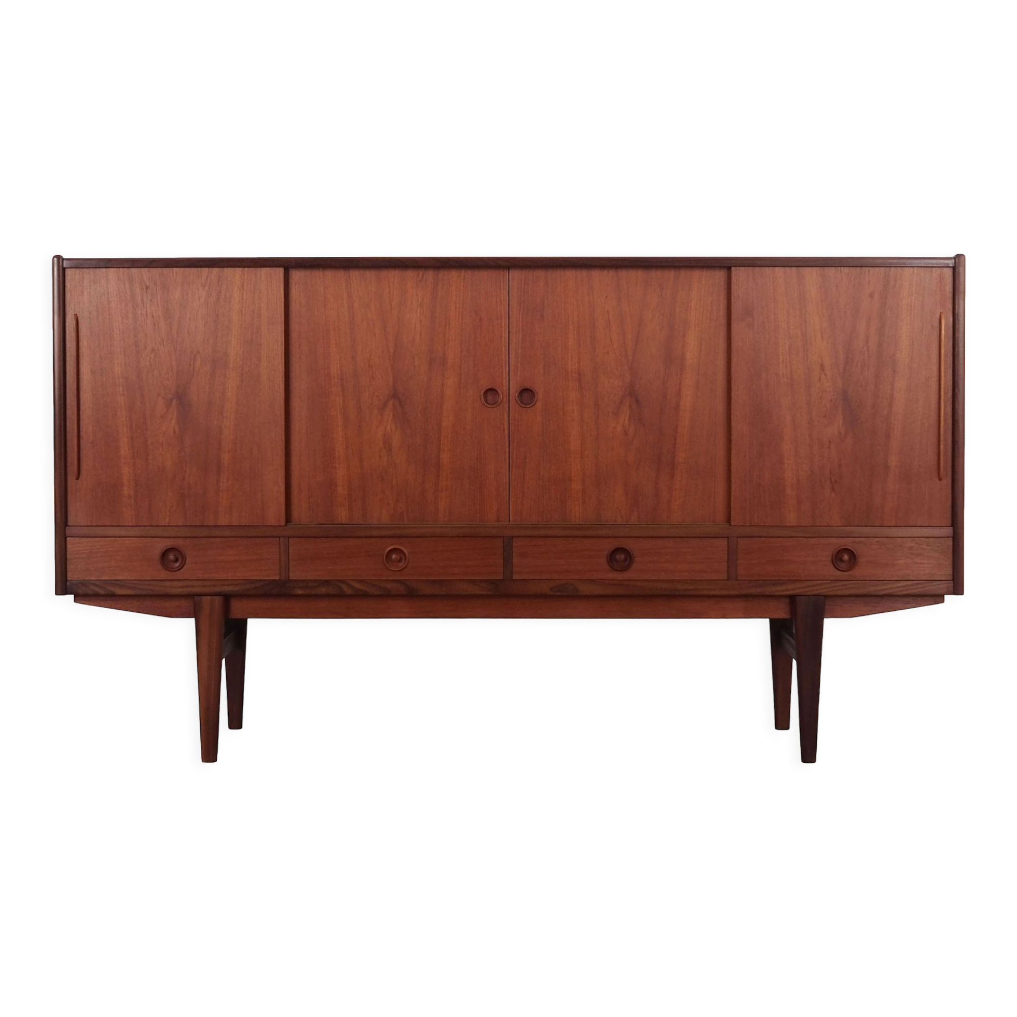Teak highboard, Danish design, 1960s, production: Denmark