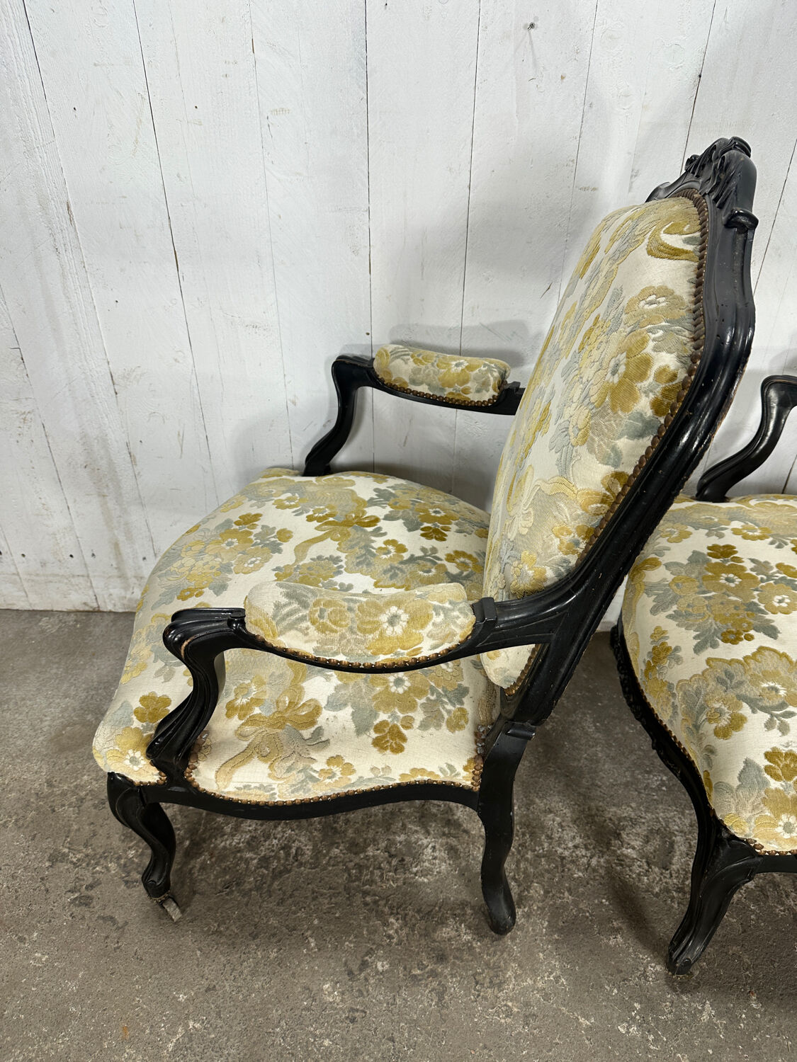 Paire de Fauteuils Cabriolets Louis XV