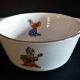 Earthenware bowl Sarreguemines décor clowns 60s