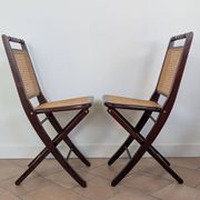 Set of 5 caned chairs