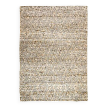Tapis tressé en jute motifs losanges 120x170 cm