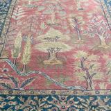 Tapis ancien turc Cesareh en soie fait main 114x176 cm