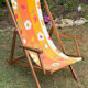 Vintage "Flower Power" Deckchair – 1970s Floral Fabric