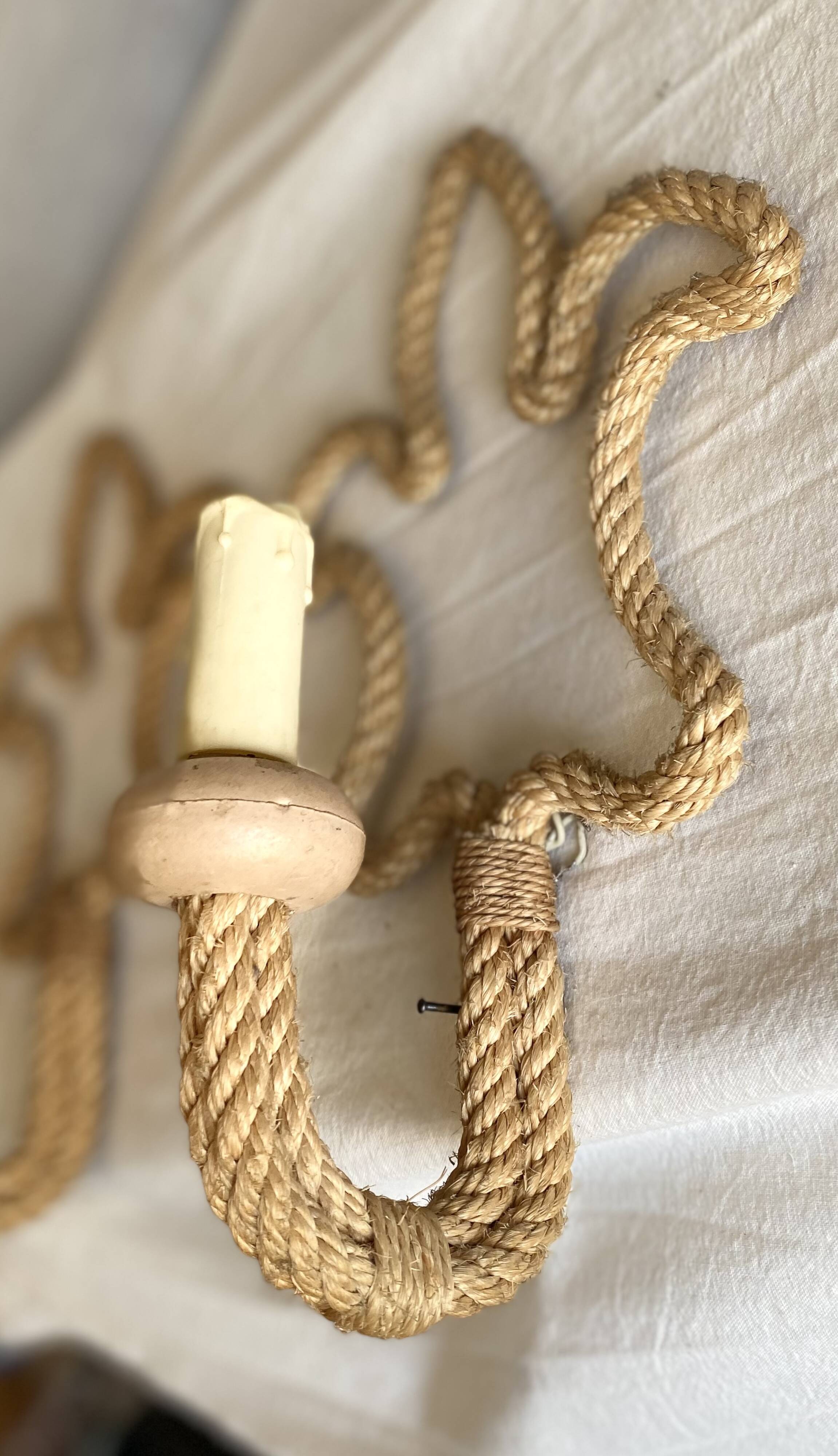Paire de lampe d'appliques en corde audoux minet