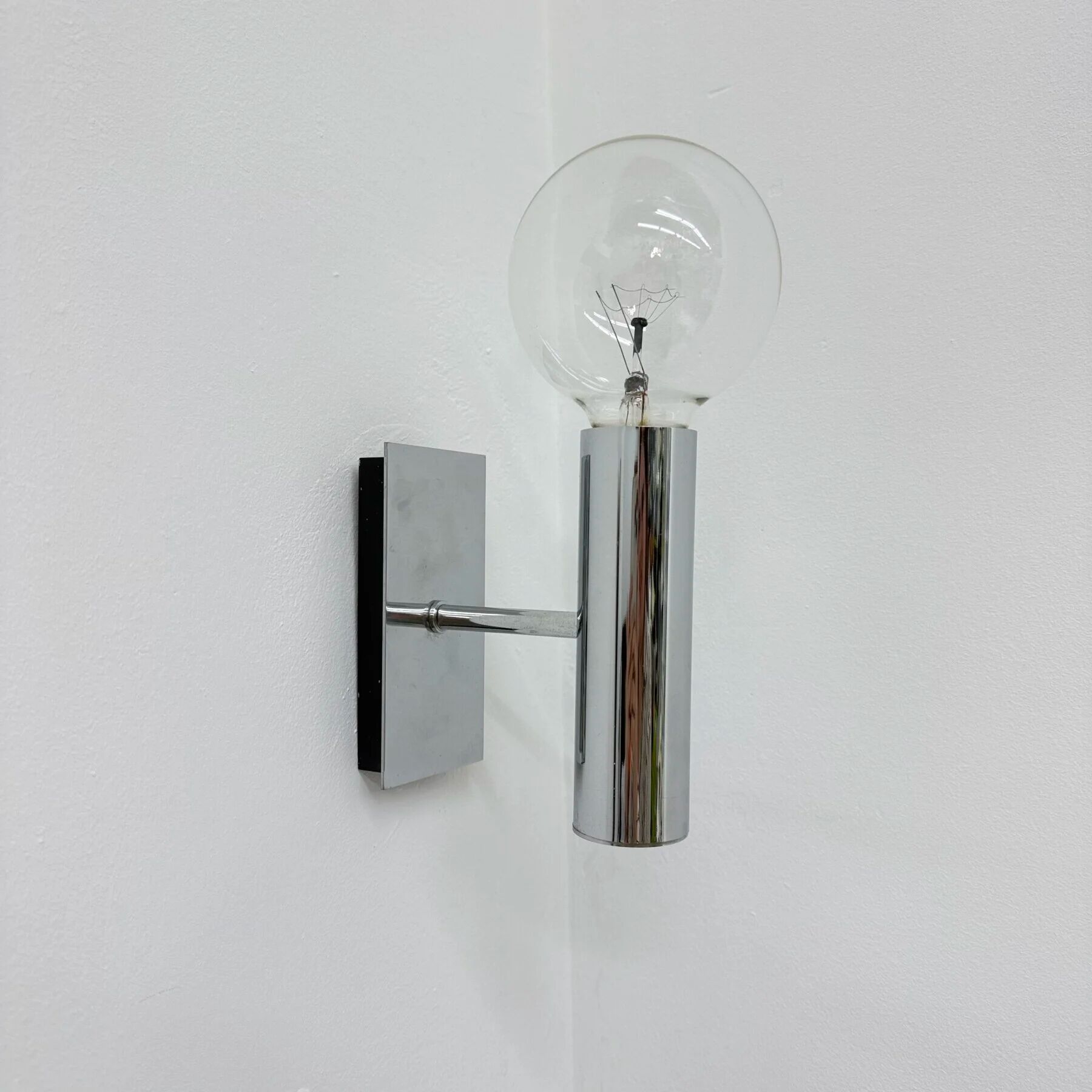 Vintage Hustadt Leuchten chrome wall lamp spot, 1970s, Germany