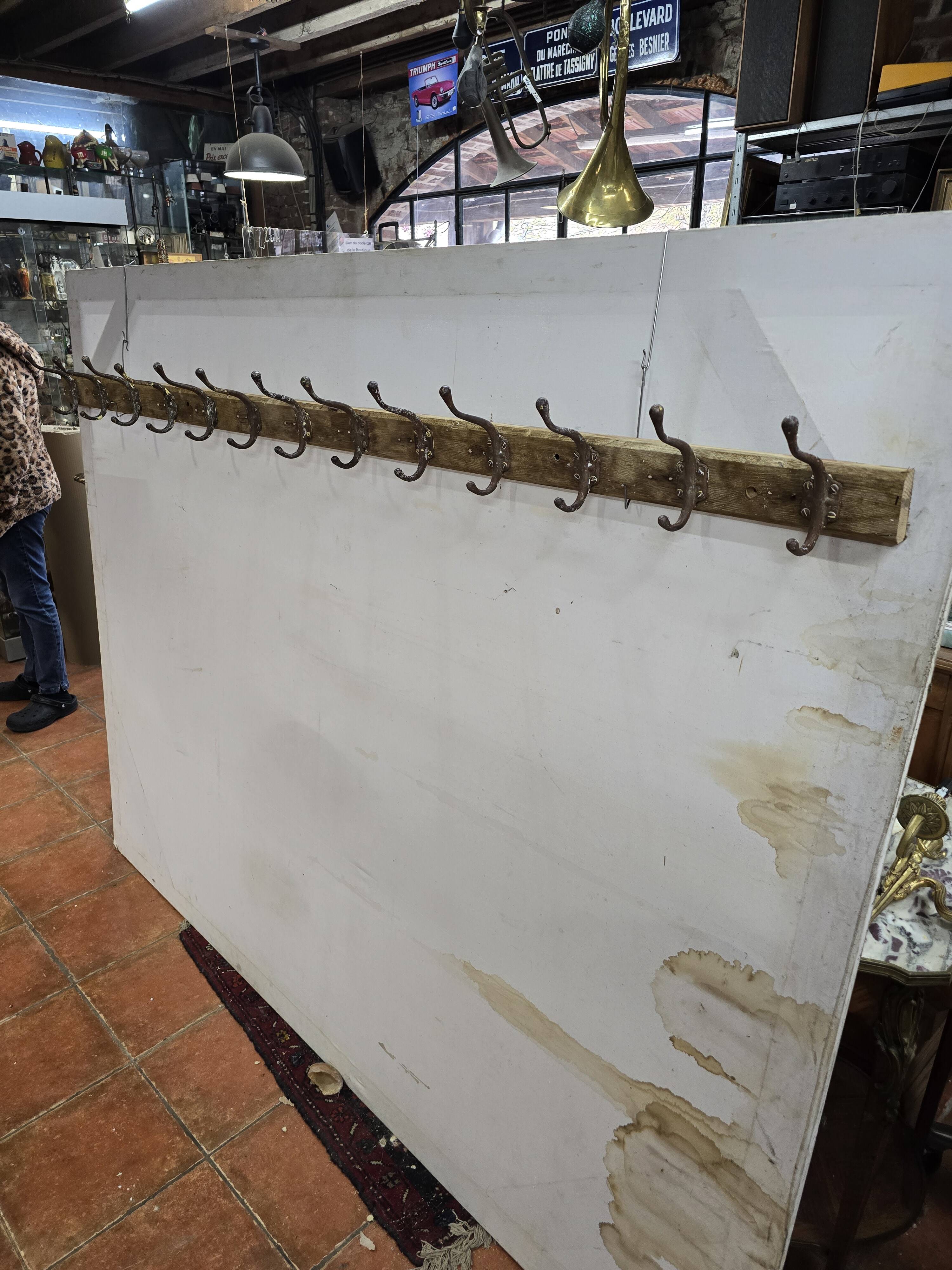 Old school coat rack with 13 hooks