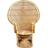 Emmanuelle wicker chair, 70s