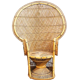 Fauteuil Emmanuelle en osier, années 70