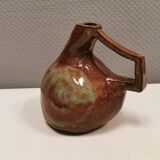 Ceramic jug/vase, Danish in beautiful earthy brown colours with light blue/green details.