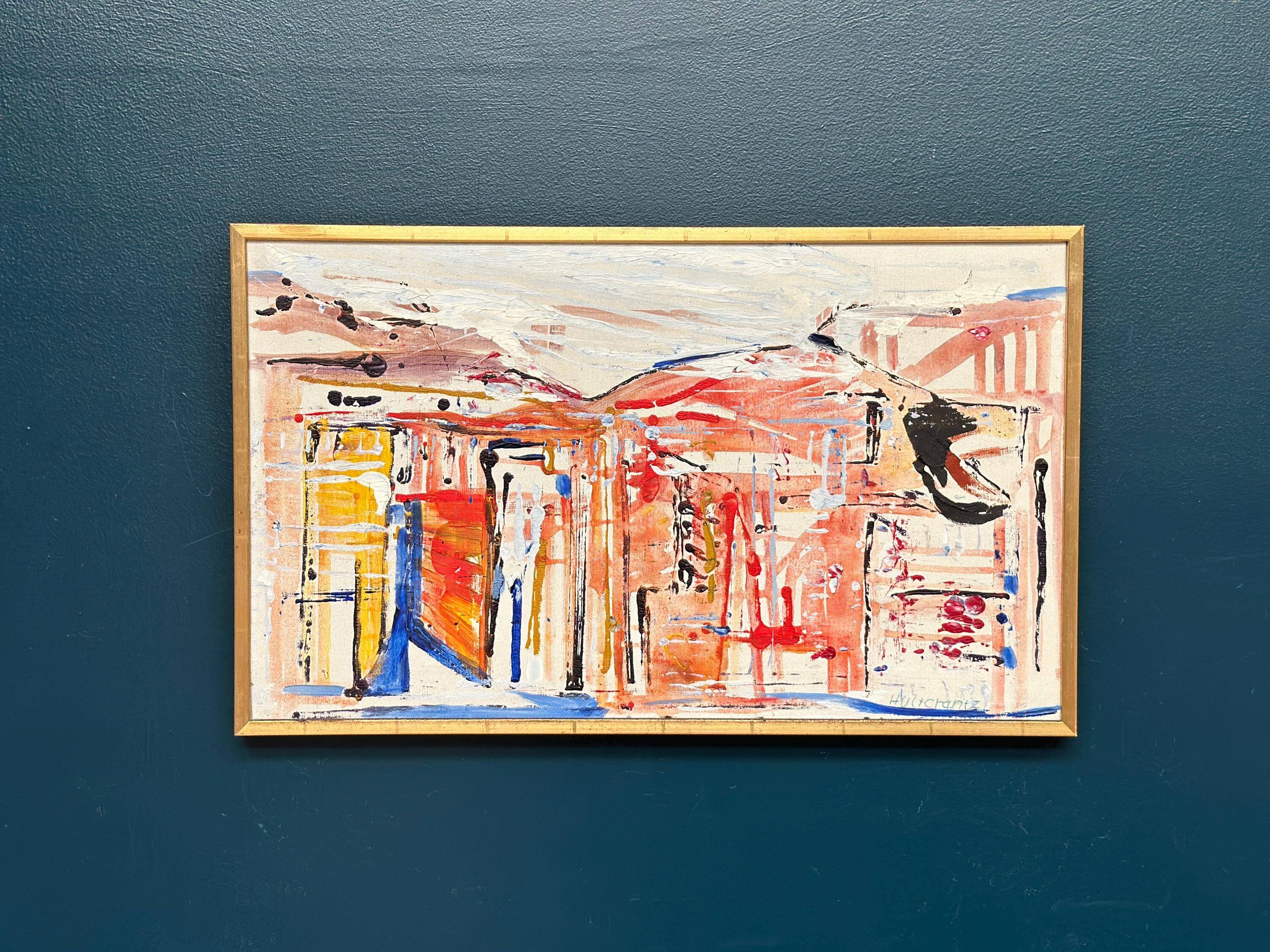 Swedish Oil on Canvas – “Composition” by Tore Hultcrantz