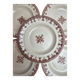 Set of 5 deep plates Terre de Fer Clairefontaine Rouen sepia 19th century