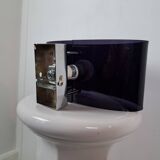 Pair of smoked plexiglass wall lights